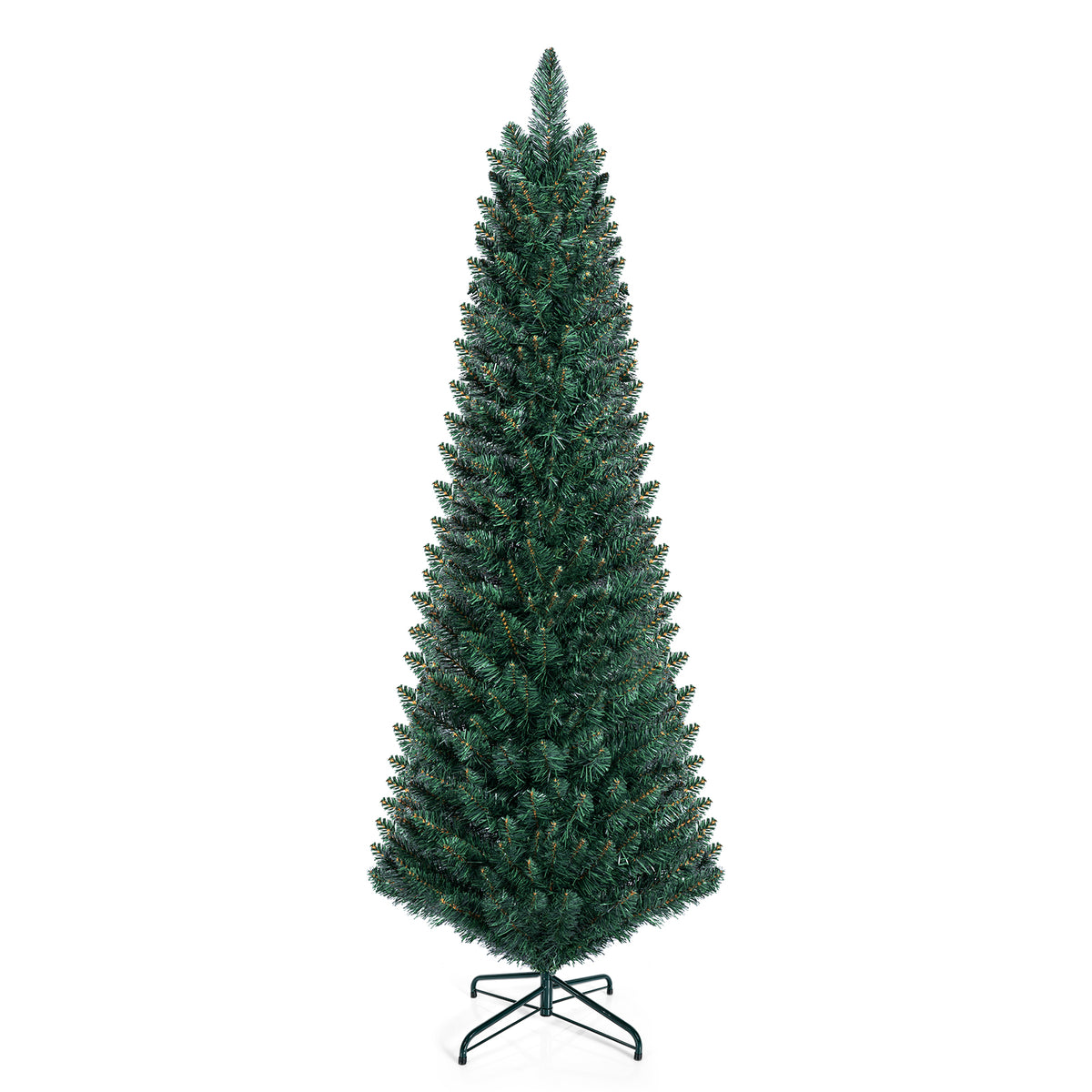 Hikidspace 1.5/1.8/2.1/2.4/2.7M Artificial Pencil Christmas Tree, Balsam Fir, Green