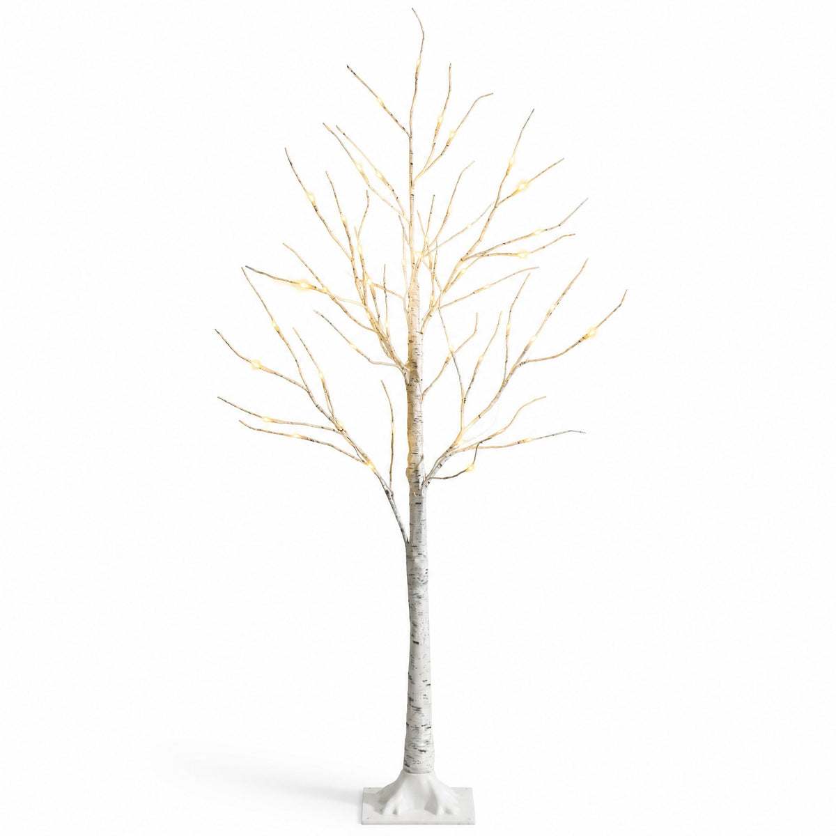 Hikidspace 134/163/194 CM Lighted Birch Tree for Christmas Thanksgiving, White