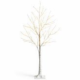 Hikidspace 134/163/194 CM Lighted Birch Tree for Christmas Thanksgiving, White
