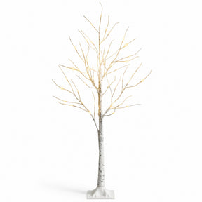 Hikidspace 134/163/194 CM Lighted Birch Tree for Christmas Thanksgiving, White