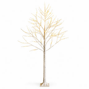 Hikidspace 134/163/194 CM Lighted Birch Tree for Christmas Thanksgiving, White
