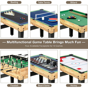 10-in-1 Multifunctional Game Table Combo Playset