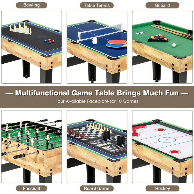 10-in-1 Multifunctional Game Table Combo Playset