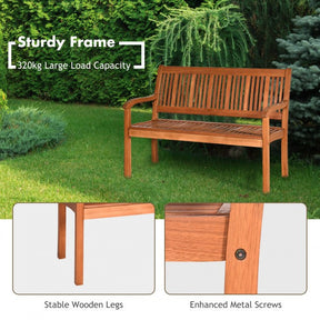 Two Person Solid Wood Garden Bench