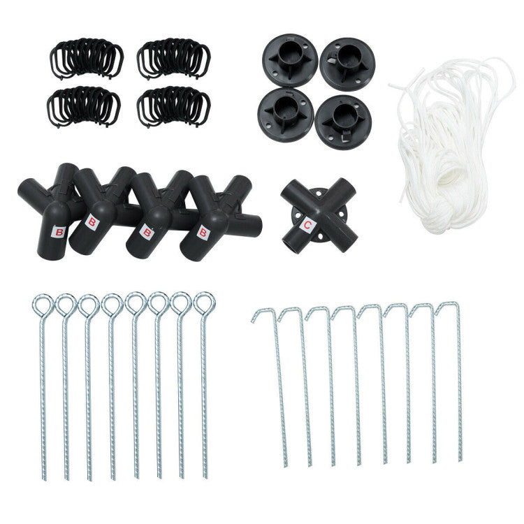 10’x 10’ Outdoor Canopy Gazebo Patio Tent Shelter with Mosquito Netting