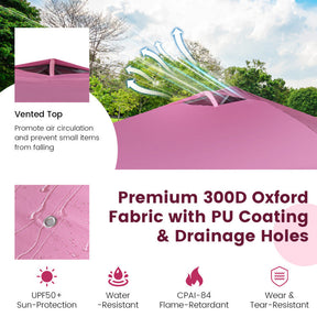 10 x 10 Feet Portable Commercial Pop-up Canopy Foldable Party Tent Awning with Detachable Sidewall and Roller Bag