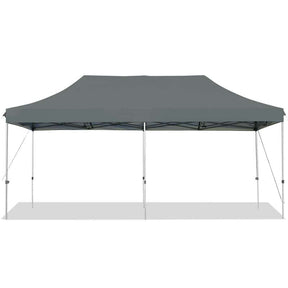 10 x 20 FT Outdoor Pop Up Canopy Portable Folding Camping Tent with Adjustable Height and Storage Bag