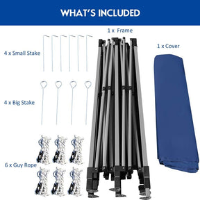 10 x 20 FT Outdoor Pop Up Canopy Portable Folding Camping Tent with Adjustable Height and Storage Bag