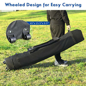 10 x 20 FT Outdoor Pop Up Canopy Portable Folding Camping Tent with Adjustable Height and Storage Bag