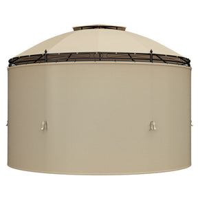11.5 Feet Outdoor Dome Gazebo Patio Round Canopy Shelter with Removable Curtain and Large Activity Space