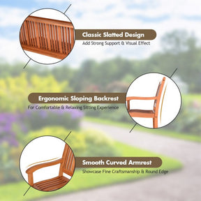 Two Person Solid Wood Garden Bench