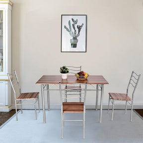 5 Pces Small Apartment Kitchen Table and Chairs Set