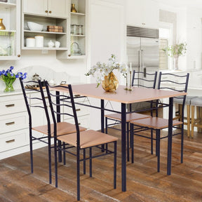 5 Pces Small Apartment Kitchen Table and Chairs Set