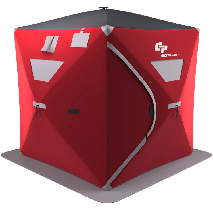 2-person Portable Pop-Up Ice Fishing Shelter Tent with Carrying Bag