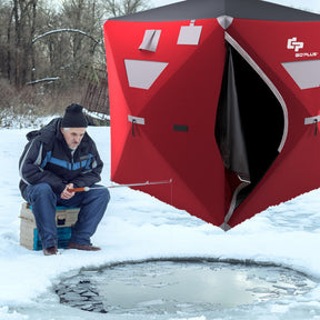 2-person Portable Pop-Up Ice Fishing Shelter Tent with Carrying Bag