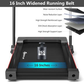 2.25 HP 3-in-1 Electric Folding Treadmill Running Machine with Large Desk and LCD Display
