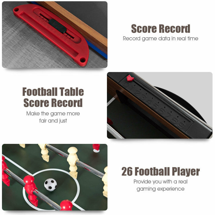 3-in-1 Combo Game Table 48Inch Multi Game Table with Soccer Slide Hockey Billiard for Game Rooms Family Night