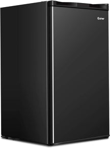 3.2 CU.FT Compact Refrigerator Single Door Freezer Mini Cooler Fridge with Adjustable Thermostat and Removable Glass Shelves for Dorm Apartment Office