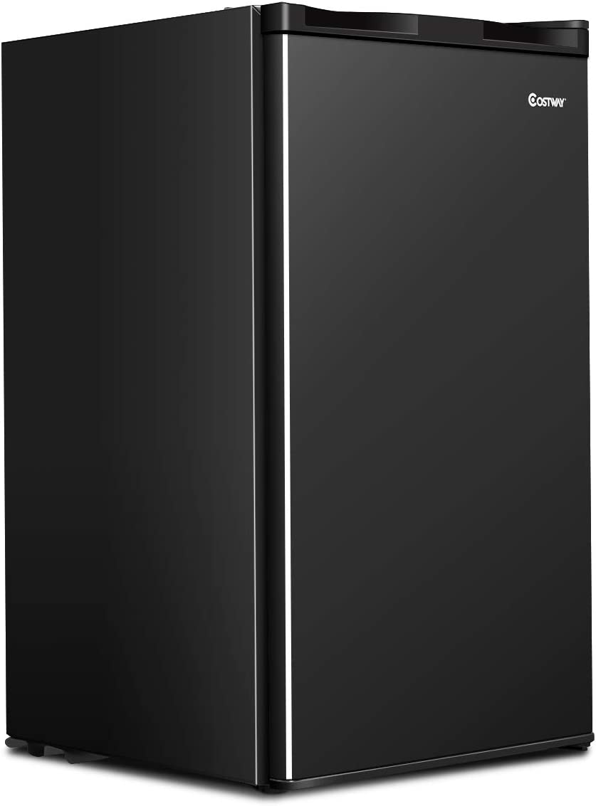 3.2 CU.FT Compact Refrigerator Single Door Freezer Mini Cooler Fridge with Adjustable Thermostat and Removable Glass Shelves for Dorm Apartment Office
