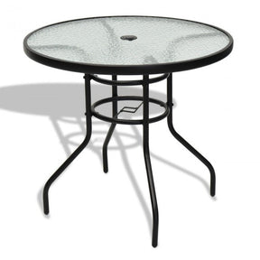 32 Inch Tempered Glass Patio Round Table