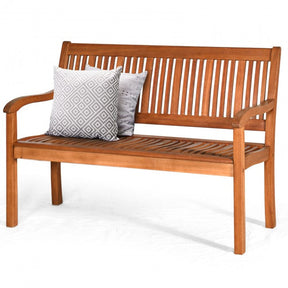 Two Person Solid Wood Garden Bench