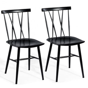 Set of 2 Small Kitchen Dining Side Chairs