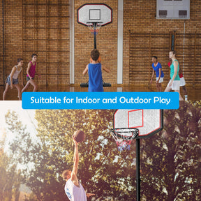 43 Inch Portable Basketball Hoop Adjustable Height Backboard Basketball Goal for Kids Youth Junior