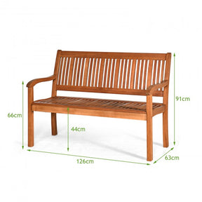 Two Person Solid Wood Garden Bench