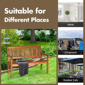 Two Person Solid Wood Garden Bench
