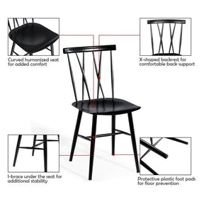 Set of 2 Small Kitchen Dining Side Chairs
