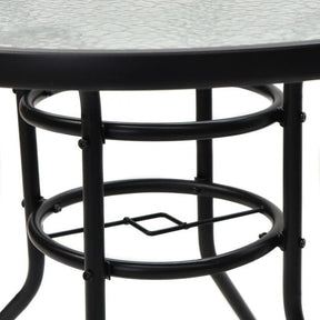 32 Inch Tempered Glass Patio Round Table