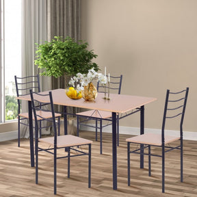 5 Pces Small Apartment Kitchen Table and Chairs Set