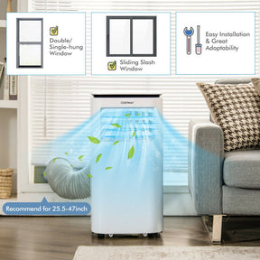 9000 BTU 3-in-1 Portable Air Conditioner AC Cooling Unit with Remote Control and LED Display