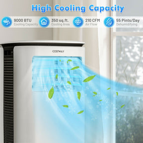 9000 BTU 3-in-1 Portable Air Conditioner AC Cooling Unit with Remote Control and LED Display