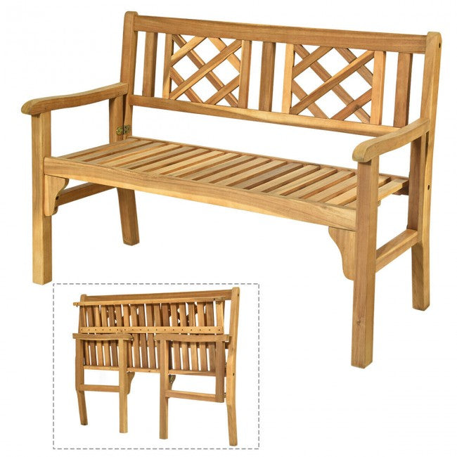 Foldable Garden Patio Bench