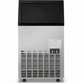 110LBS 24H Portable Built-In Stainless Steel Commercial Ice Maker Machine with Full Set of Accessories