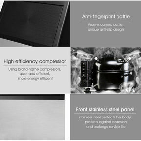110LBS 24H Portable Built-In Stainless Steel Commercial Ice Maker Machine with Full Set of Accessories
