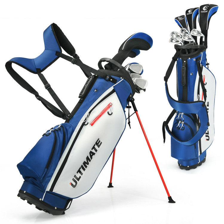 Complete Golf Clubs Package Set with Free Putter & Stand Bag for Men Women
