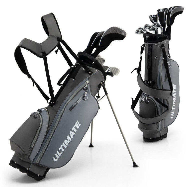 Complete Golf Clubs Package Set with Free Putter & Stand Bag for Men Women