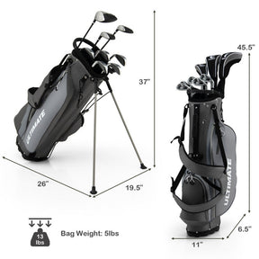 Complete Golf Clubs Package Set with Free Putter & Stand Bag for Men Women
