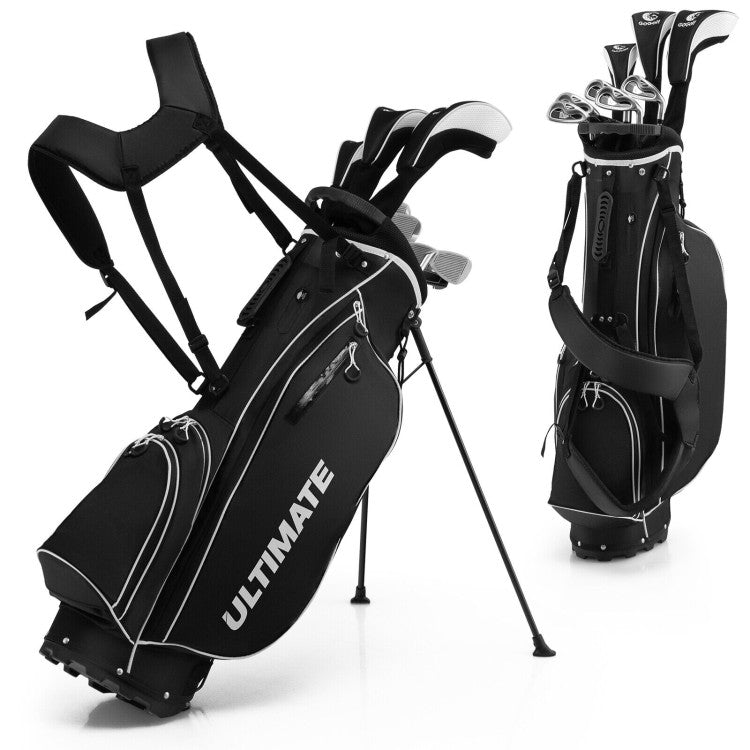 Complete Golf Clubs Package Set with Free Putter & Stand Bag for Men Women