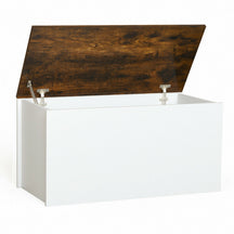 Flip-top Storage Chest Lift Top Porch Storage Bench 35.5” Deck Box with Safety Hinges Pneumatic Rod