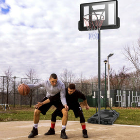 Portable Basketball Hoop Height Adjustable Shatterproof PVC Backboard with Wheels and 2 Nets