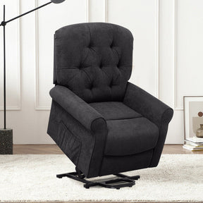 Power Lift Chair Electric Recliner Sofa with Adjustable Backrest Footrest and Side Pocket for Elderly