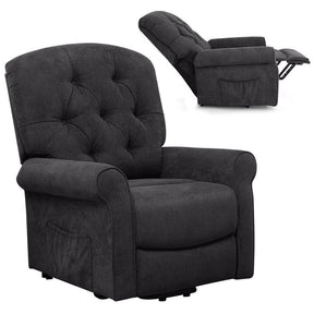 Power Lift Chair Electric Recliner Sofa with Adjustable Backrest Footrest and Side Pocket for Elderly