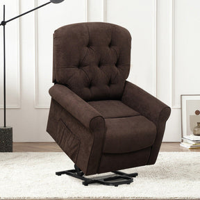 Power Lift Chair Electric Recliner Sofa with Adjustable Backrest Footrest and Side Pocket for Elderly