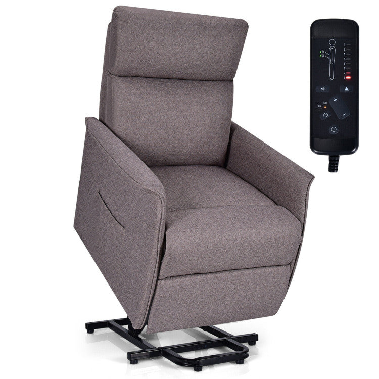 Power Lift Massage Recliner Chair Soft Warm Fabric Sofa Lounge Chair Home Theater Seating with Remote Control and Heavy Padded Cushion for Elderly