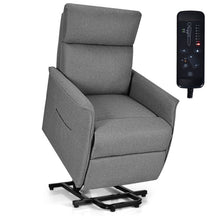 Power Lift Massage Recliner Chair Soft Warm Fabric Sofa Lounge Chair Home Theater Seating with Remote Control and Heavy Padded Cushion for Elderly
