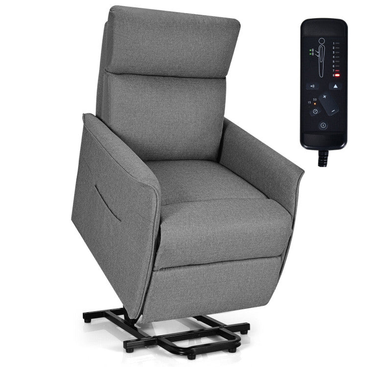 Power Lift Massage Recliner Chair Soft Warm Fabric Sofa Lounge Chair Home Theater Seating with Remote Control and Heavy Padded Cushion for Elderly