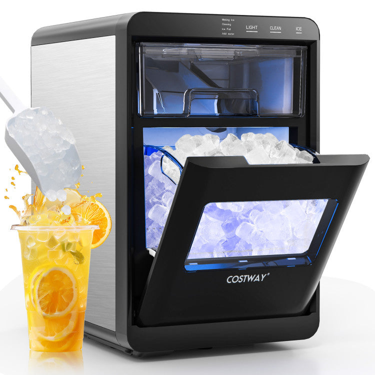 Compact Countertop Ice Maker with Easy Cleaning and Quick Operation